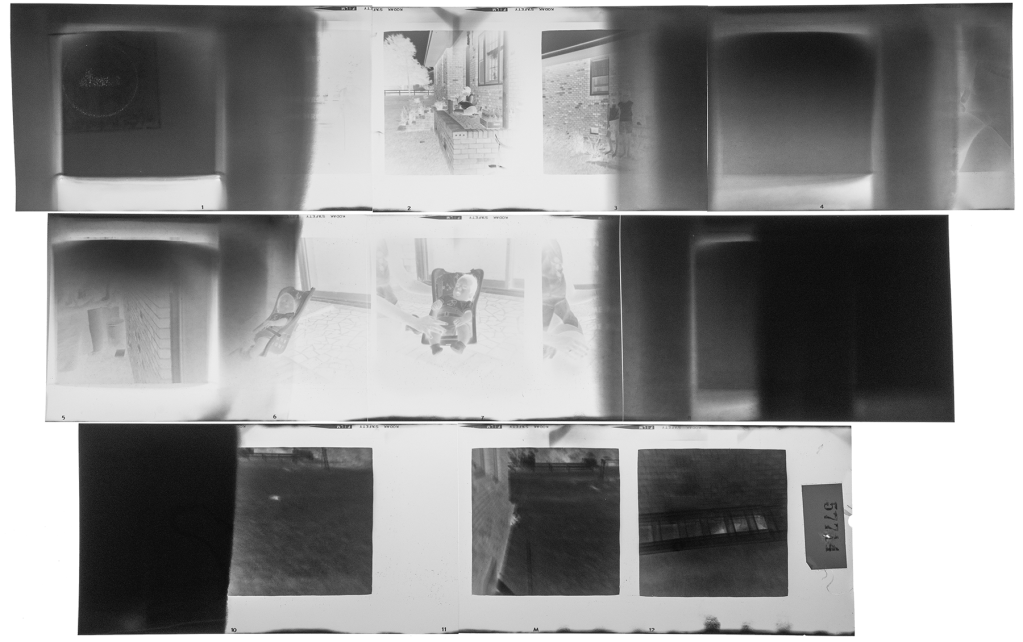 Black and white negatives of 120 film shot in 1970 with Diana camera